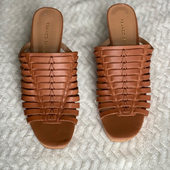 Franco Sarto Corkscrew Wedge Sandals - Picture 2 of 4